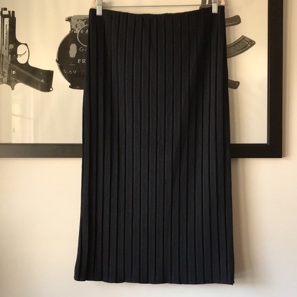 Zara pleated knit pencil skirt L New - Picture 3 of 14